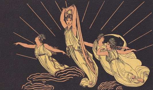 1880 GODDESS OF the MORNING Print - Odysseus - Greek Myths, Homer, the Odyssey - Flaxman Painting - Ancient Greece - 7.5 x 5 