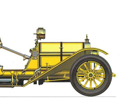 1960s LARGE CLASSIC CAR Print - Mercer, 1913 - Classic Car Wall Art - Motor History - Car Lover Gift - Nursery Art - 15.5 x 11.7 Inches