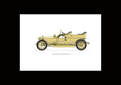 1960s LARGE CLASSIC CAR Print - Rolls-Royce (Silver Ghost) 1907 - Classic Car Wall Art - Motor History - Car Gift - 15.5 x 11.7 Inches