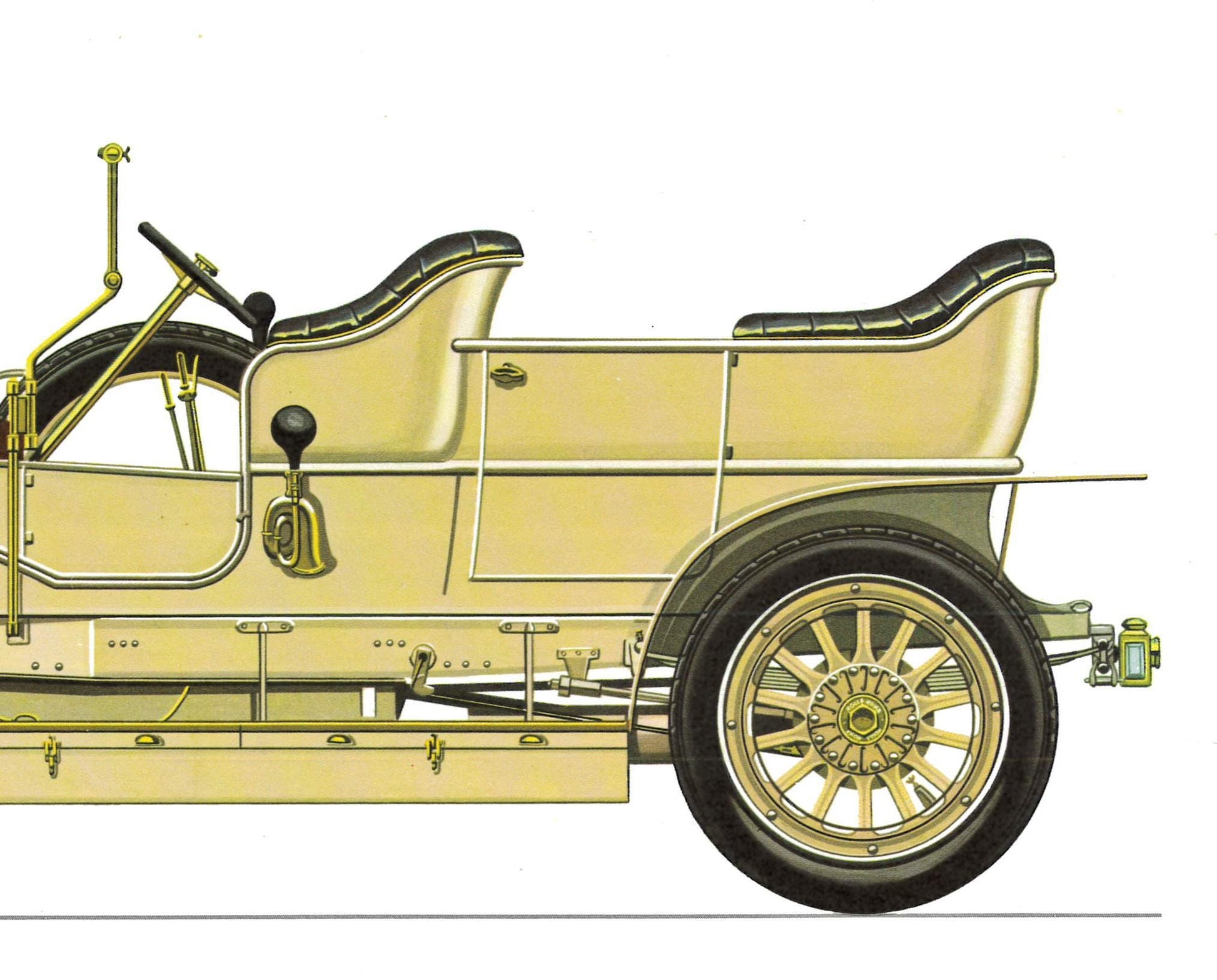 1960s LARGE CLASSIC CAR Print - Rolls-Royce (Silver Ghost) 1907 - Classic Car Wall Art - Motor History - Car Gift - 15.5 x 11.7 Inches