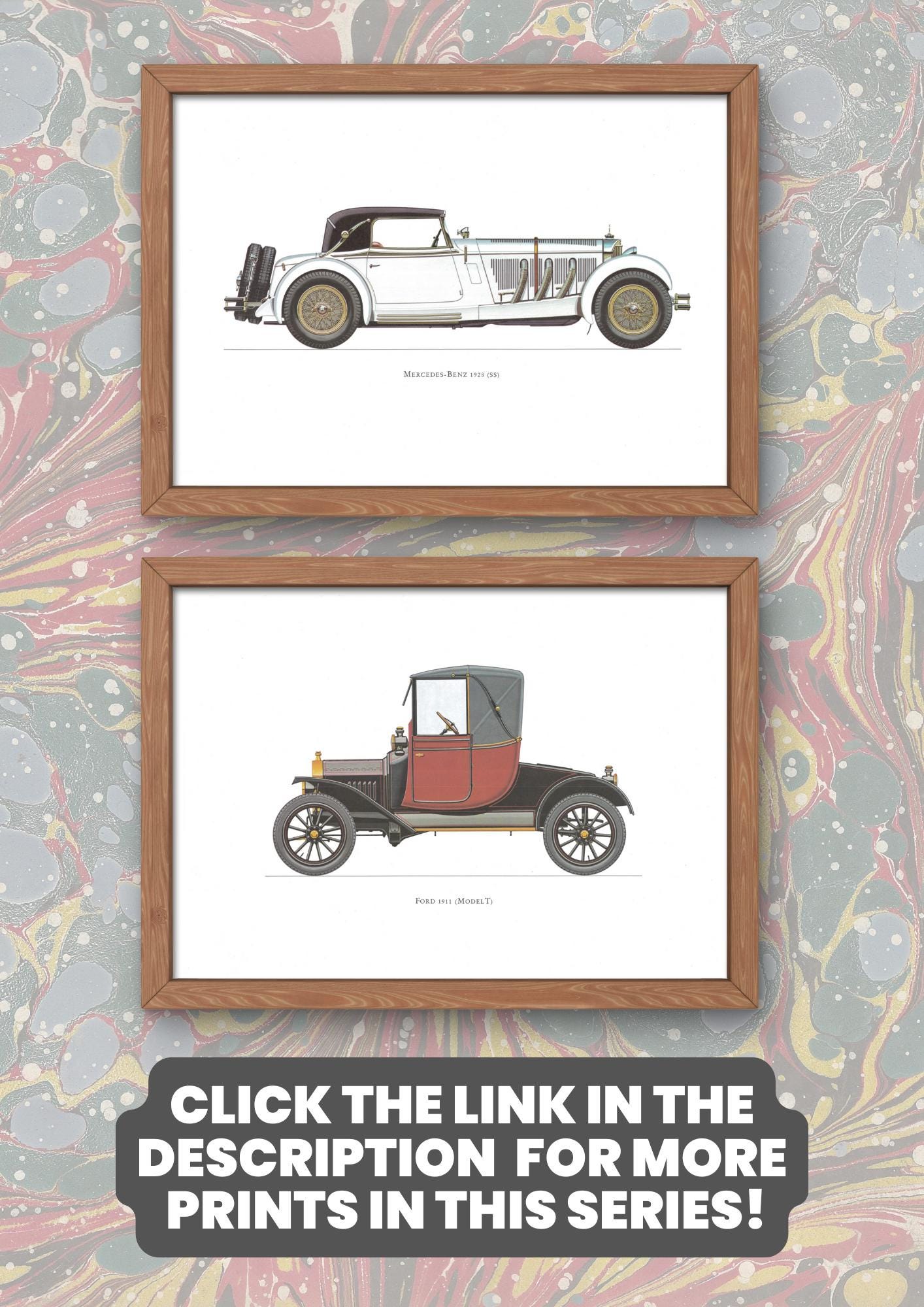 1960s LARGE CLASSIC CAR Print - Isotta-Fraschini 1929 - Classic Car Wall Art - Motor History - Car Gift - 15.5 x 11.7 Inches