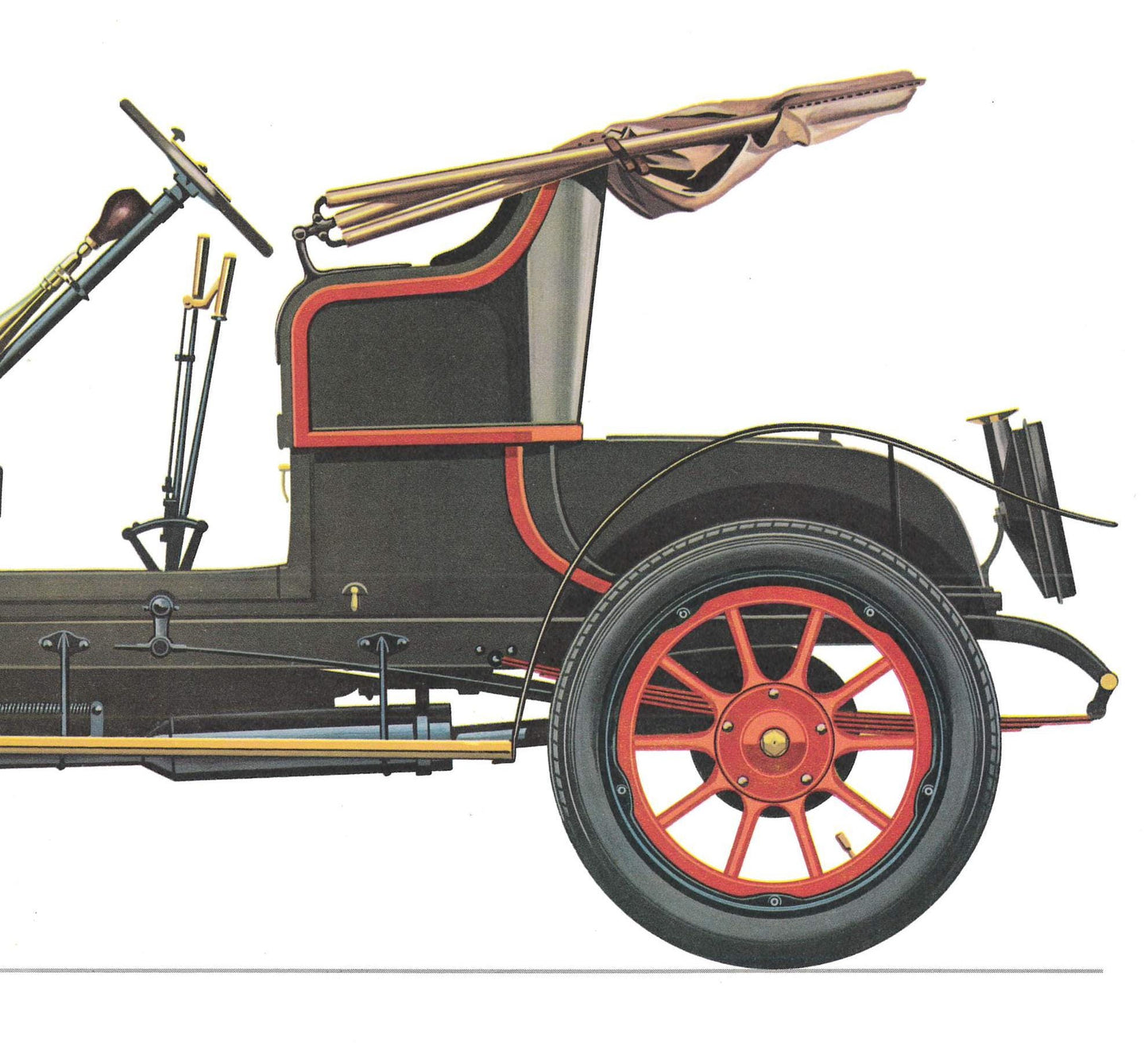 1960s LARGE CLASSIC CAR Print - Opel, 1909 - Classic Car Wall Art - Motor History - Car Gift - Nursery Art - 15.5 x 11.7 Inches