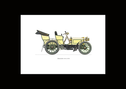 1960s LARGE CLASSIC CAR Print - Mercedes 1900 - Classic Car Wall Art - Motor History - Car Gift - 15.5 x 11.7 Inches