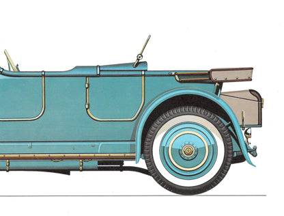 1960s LARGE CLASSIC CAR Print - Hispano Suiza, 1926 - Classic Car Wall Art - Motor History - Car Gift - Nursery Art - 15.5 x 11.7 Inches