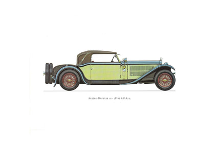 1960s LARGE CLASSIC CAR Print - Austro-Daimler 1931 - Classic Car Wall Art - Motor History - Car Gift - 15.5 x 11.7 Inches