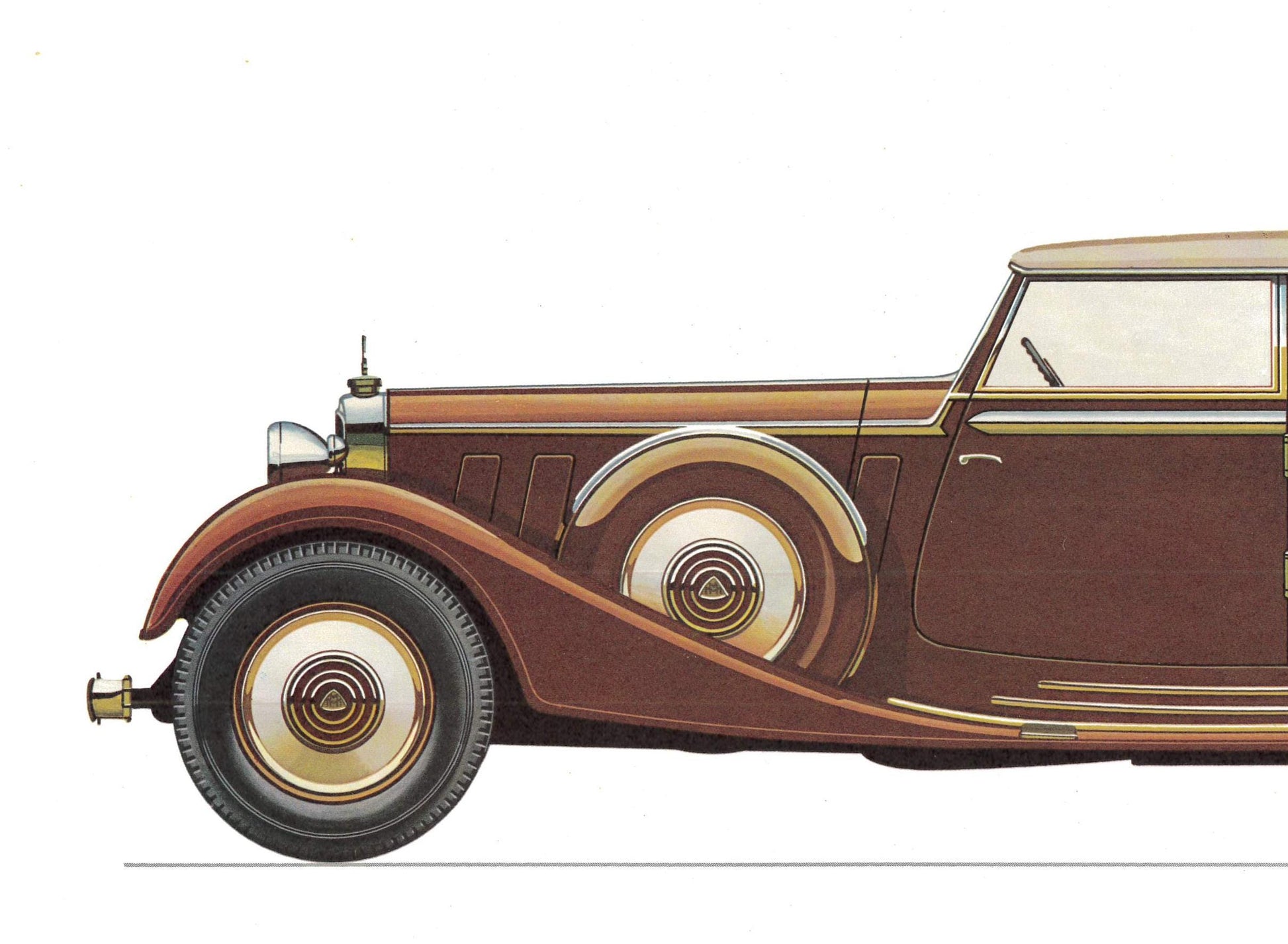 1960s LARGE CLASSIC CAR Print - Maybach, 1936 - Classic Car Wall Art - Motor History - Car Gift - Nursery Art - 15.5 x 11.7 Inches