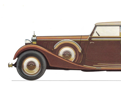 1960s LARGE CLASSIC CAR Print - Maybach, 1936 - Classic Car Wall Art - Motor History - Car Gift - Nursery Art - 15.5 x 11.7 Inches