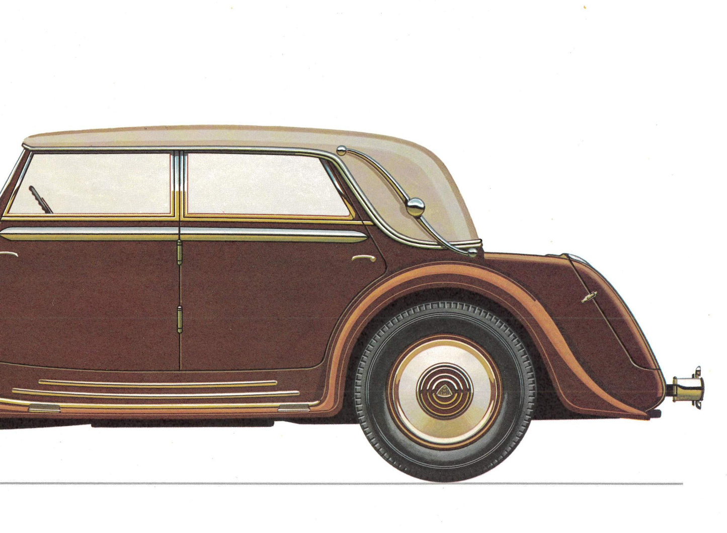 1960s LARGE CLASSIC CAR Print - Maybach, 1936 - Classic Car Wall Art - Motor History - Car Gift - Nursery Art - 15.5 x 11.7 Inches