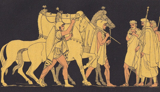 1880 DIOMED & ULYSSES Print - Greek Myths, Homer, the Odyssey Print - Mythology Wall Art - 7.5 x 5 Inches