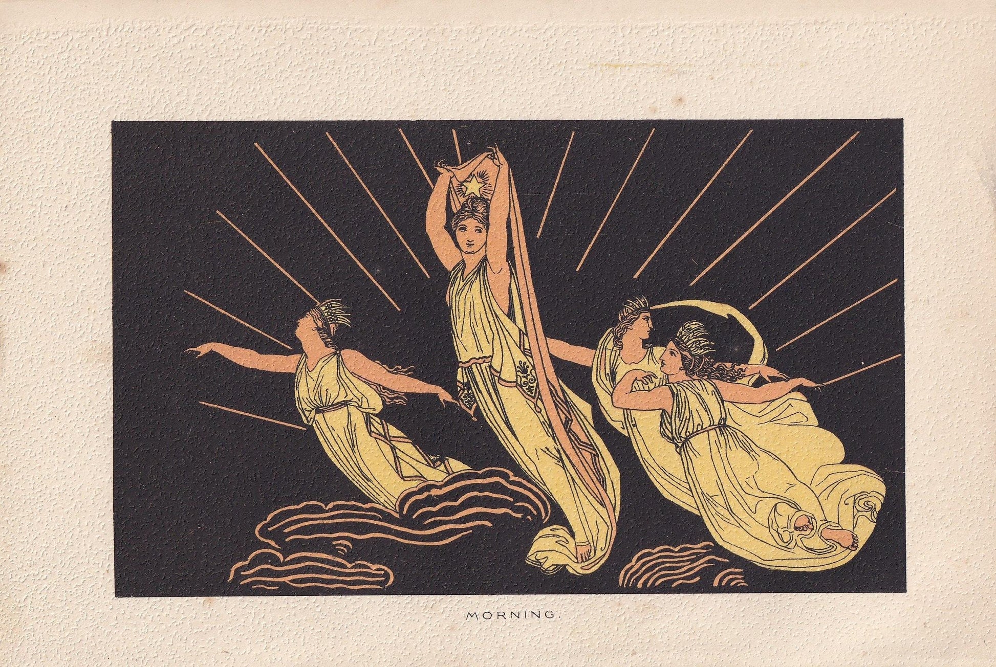 1880 GODDESS OF the MORNING Print - Odysseus - Greek Myths, Homer, the Odyssey - Flaxman Painting - Ancient Greece - 7.5 x 5 