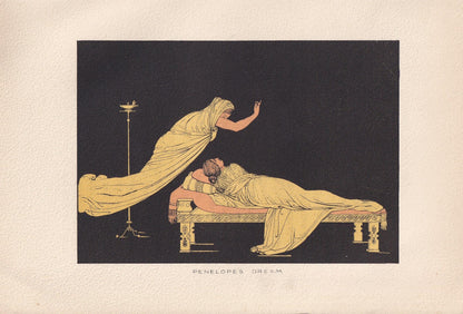 1880 PENELOPE'S DREAM Print - Greek Myths, Homer, the Odyssey Print - Odysseus - Mythology Wall Art - 7.5 x 5 Inches