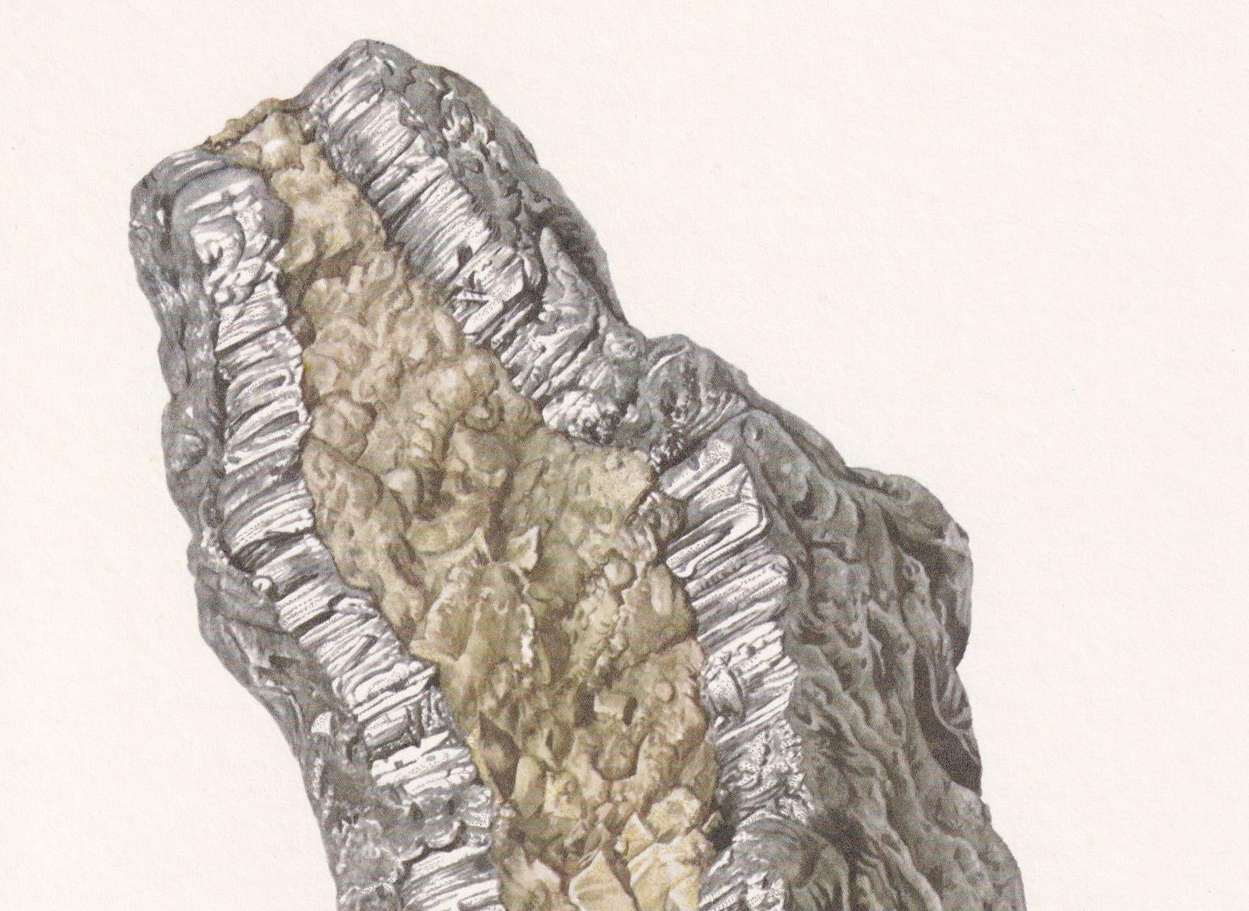 1968 GRAPHITE Print - Mineral Wall Art Gift - Mineralogy Decor - Precious Stones - Vintage Rock Art - Element Print - 7.5 x 10.6 Inches