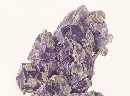 1968 FLUORINE Print - Mineral Wall Art Gift - Mineralogy Decor - Precious Stones - Vintage Rock Art - Element - 7.5 x 10.6 Inches