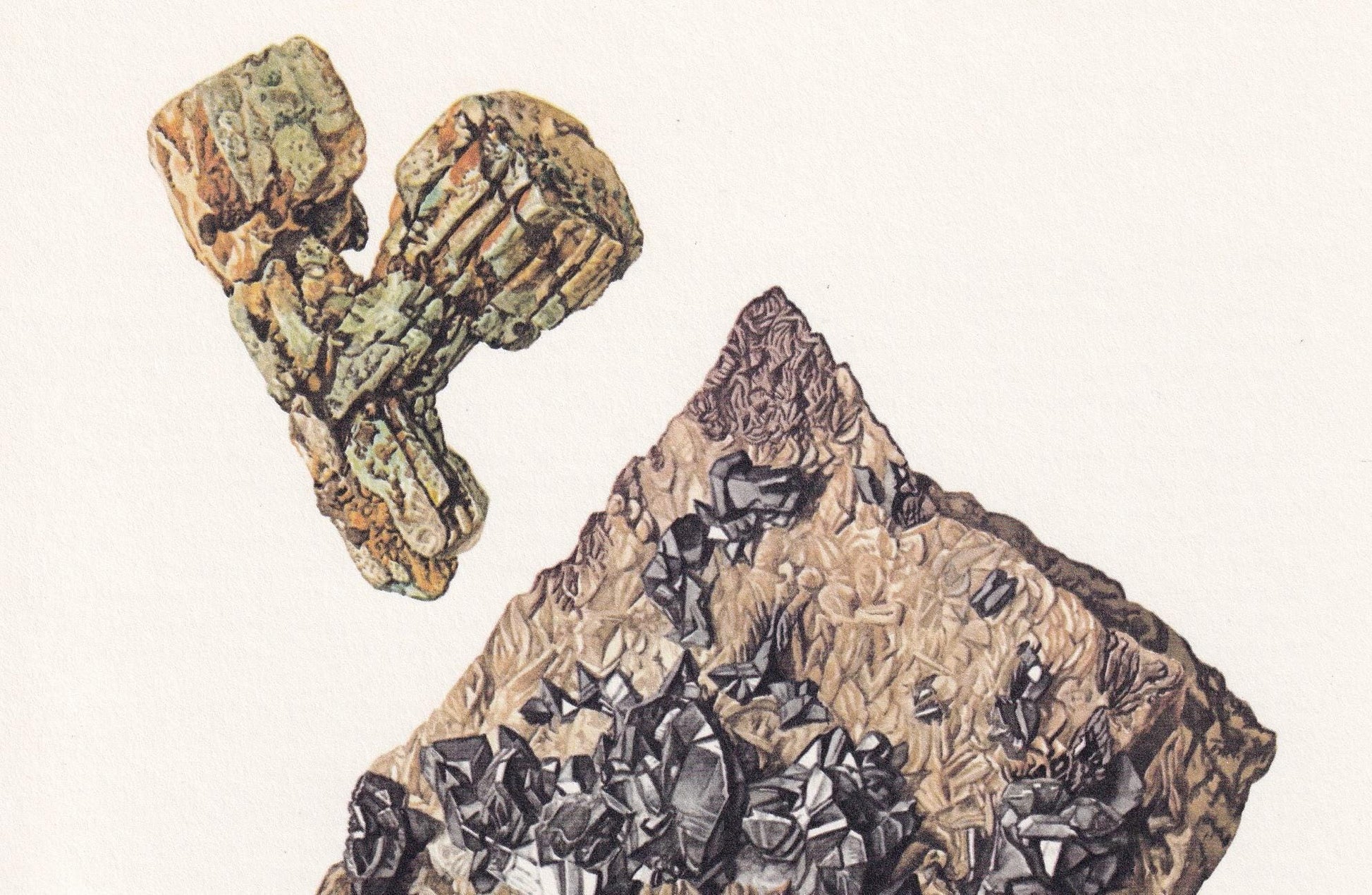 1968 BOURNONITE Print - Mineral Wall Art Gift - Mineralogy Decor - Precious Stones - Vintage Rock Art - Element - 7.5 x 10.6 Inches