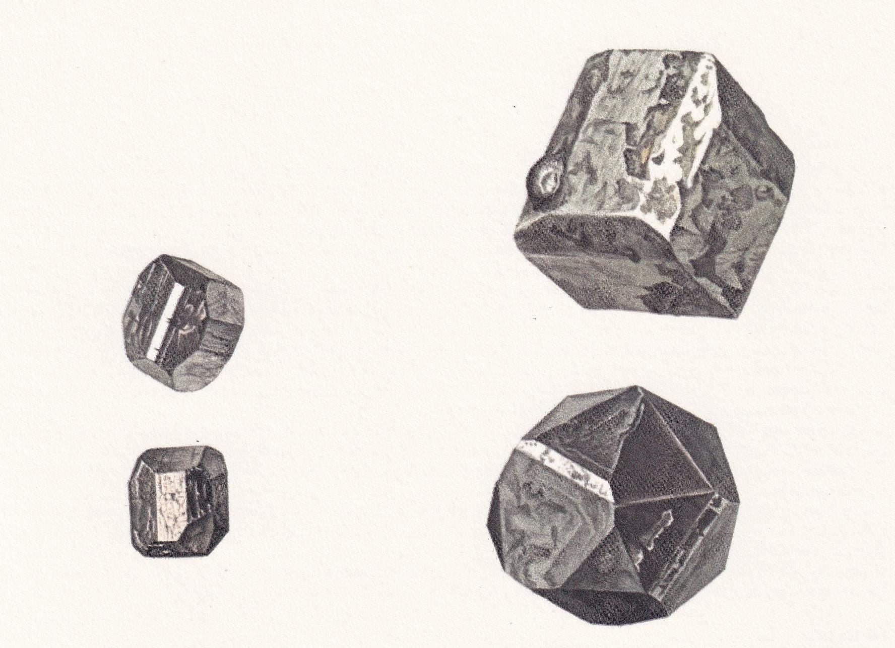 1968 COBALTINE Print - Mineral Wall Art Gift - Mineralogy Decor - Precious Stones - Vintage Rock Art - Element - 7.5 x 10.6 Inches