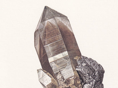 1968 MOLYBDENITE Print - Mineral Wall Art Gift - Mineralogy Decor - Precious Stones - Vintage Rock Art - Element - 7.5 x 10.6 Inches