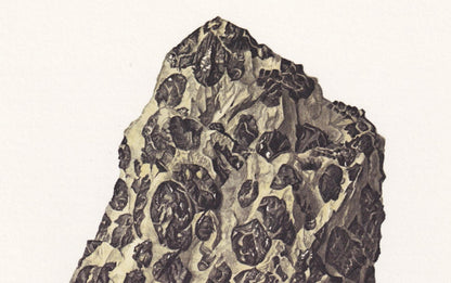 1968 CHROMITE Print - Mineral Wall Art Gift - Mineralogy Decor - Precious Stones - Vintage Rock Art - Element - 7.5 x 10.6 Inches