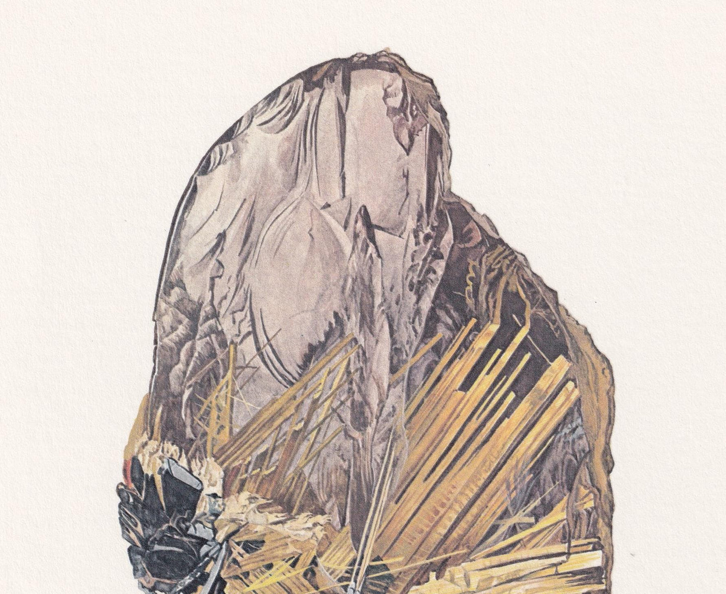 1968 RUTILE Print - Mineral Wall Art Gift - Mineralogy Decor - Precious Stones - Vintage Rock Art - Element - 7.5 x 10.6 Inches