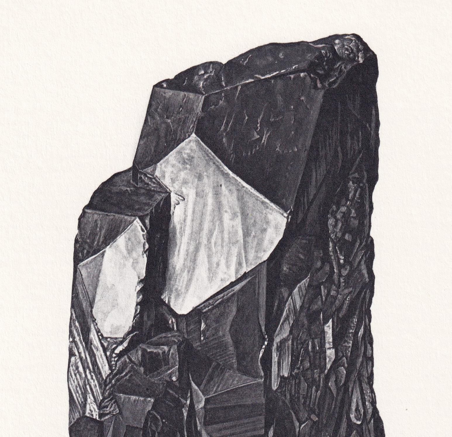 1968 COLUMBITE (NIOBITE) Print - Mineral Wall Art Gift - Mineralogy Decor - Precious Stones - Vintage Rock Art - Element - 7.5 x 10.6 Inches