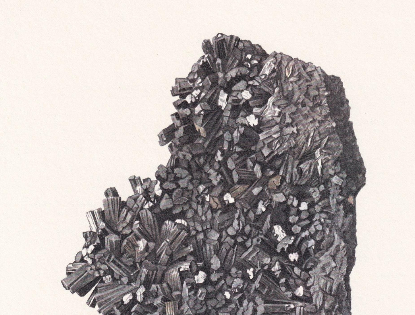 1968 MANGANITE Print - Mineral Wall Art Gift - Mineralogy Decor - Precious Stones - Vintage Rock Art - Element - 7.5 x 10.6 Inches