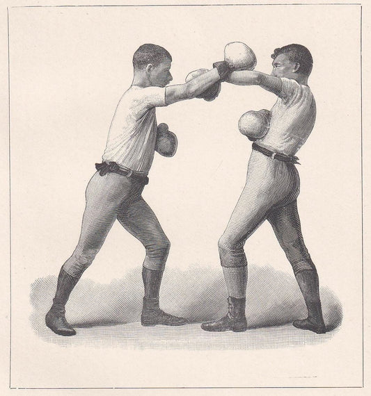 1890 BOXING Print - Left Arm Guard - Boxer Gift - Antique Boxing Print - Boxing Wall Art - Sport - Father's Day - 5.25 x 7.25 Inches