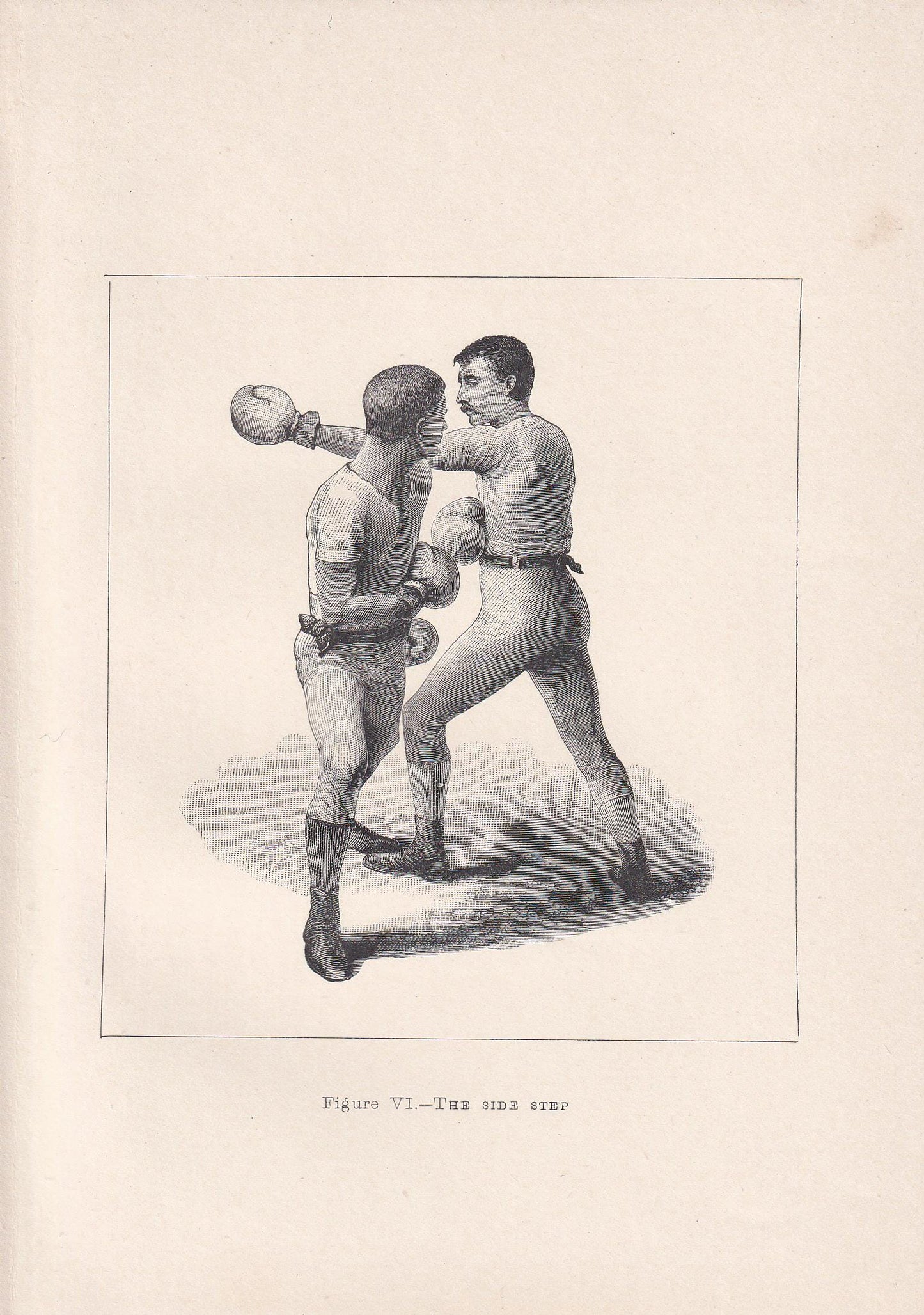 1890 BOXING Print - The Side Step - Boxer Gift - Antique Boxing Print - Boxing Wall Art - Sport - Father's Day - 5.25 x 7.25 Inches
