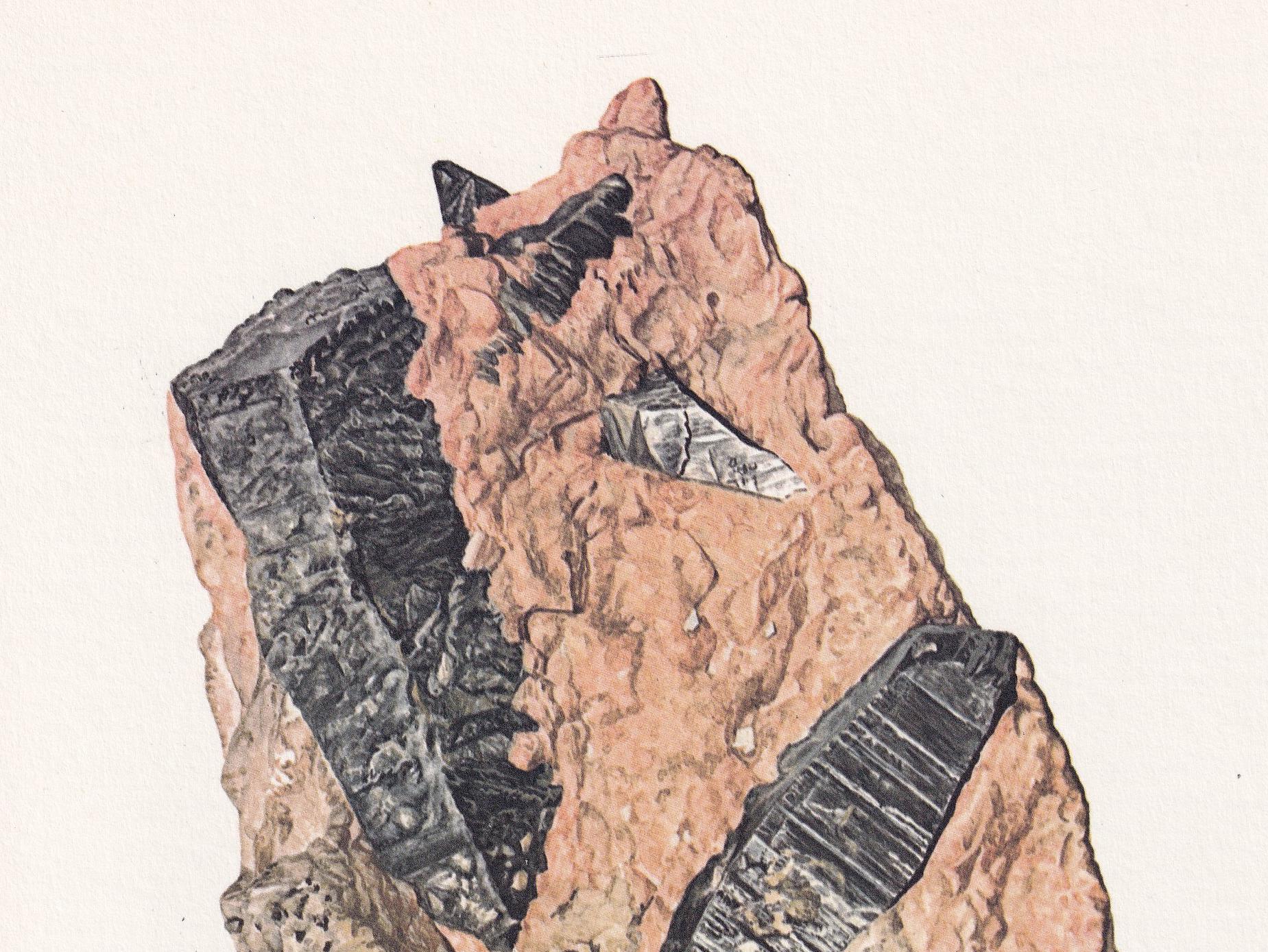 1968 CORUNDUM Print - Mineral Wall Art Gift - Mineralogy Decor - Precious Stones - Vintage Rock Art - Element - 7.5 x 10.6 Inches