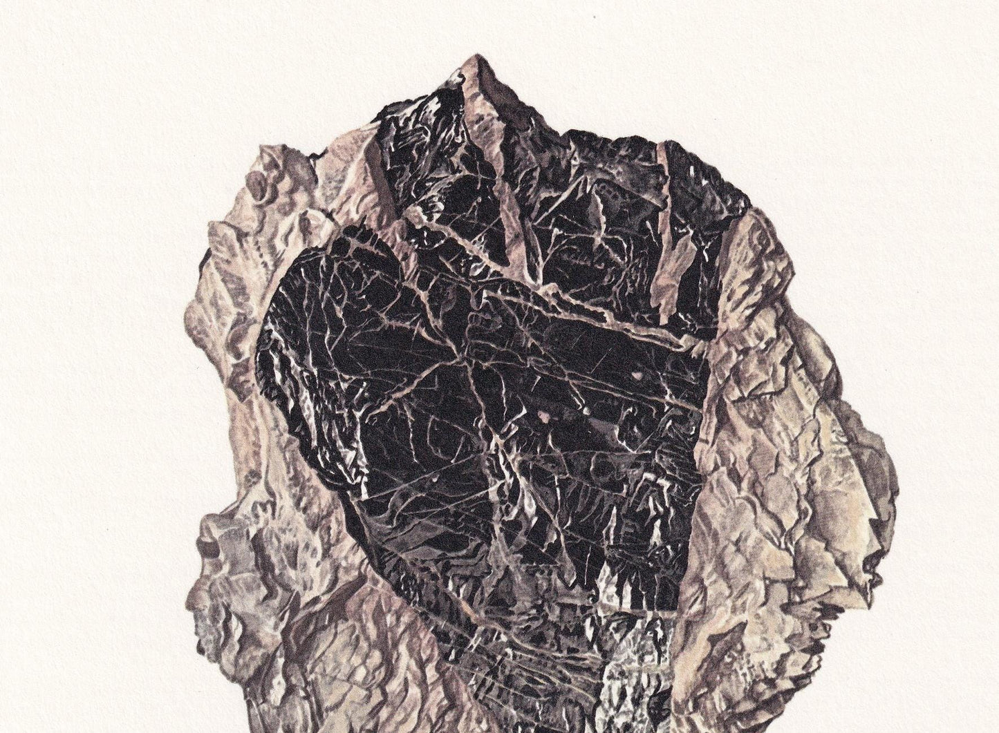 1968 EUXENITE Print - Mineral Wall Art Gift - Mineralogy Decor - Precious Stones - Vintage Rock Art - Element - 7.5 x 10.6 Inches