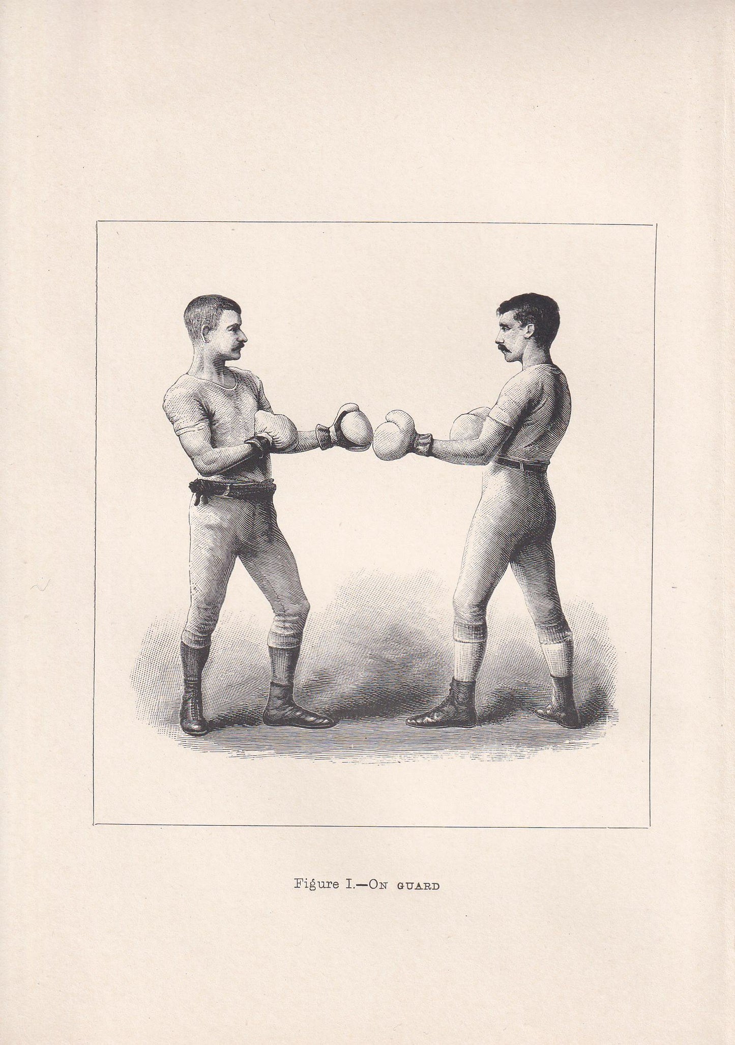 1890 BOXING Print - On Guard - Boxer Gift - Antique Boxing Print - Boxing Wall Art - Sport - Father's Day - 5.25 x 7.25 Inches