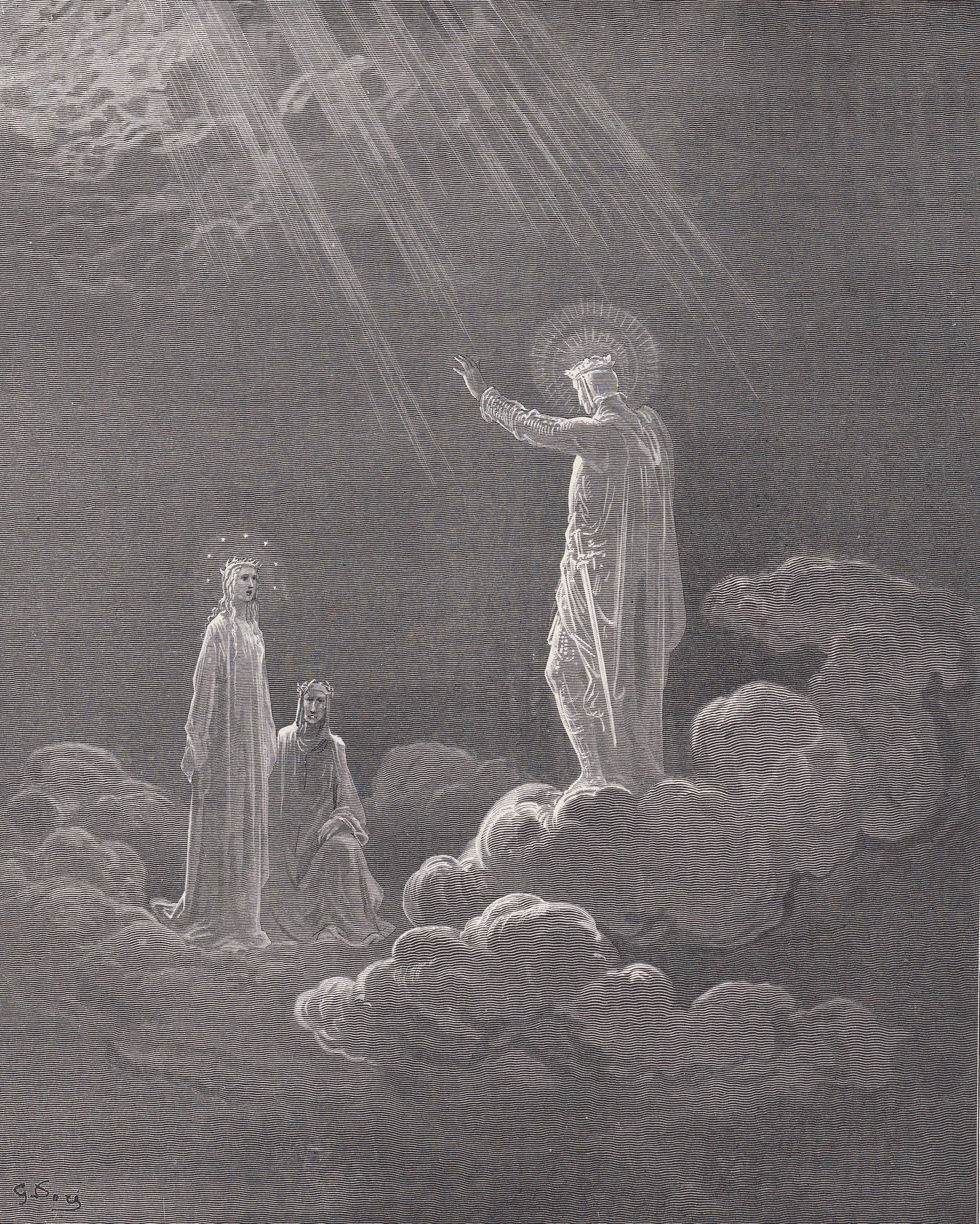 1870 GUSTAVE DORE Print - "Charles Martel" - Dore Wall Art - Antique Dore Engraving - 8.5 x 12.2 Inches