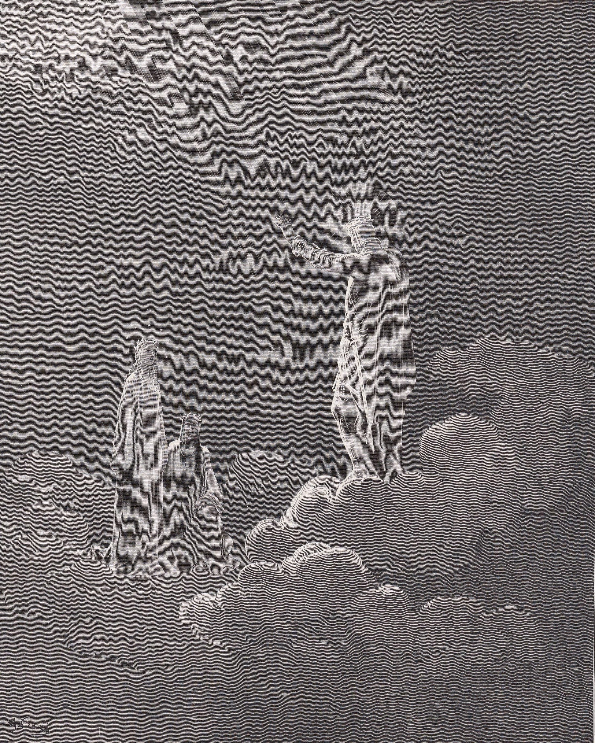 1870 GUSTAVE DORE Print - "Charles Martel" - Dore Wall Art - Antique Dore Engraving - 8.5 x 12.2 Inches