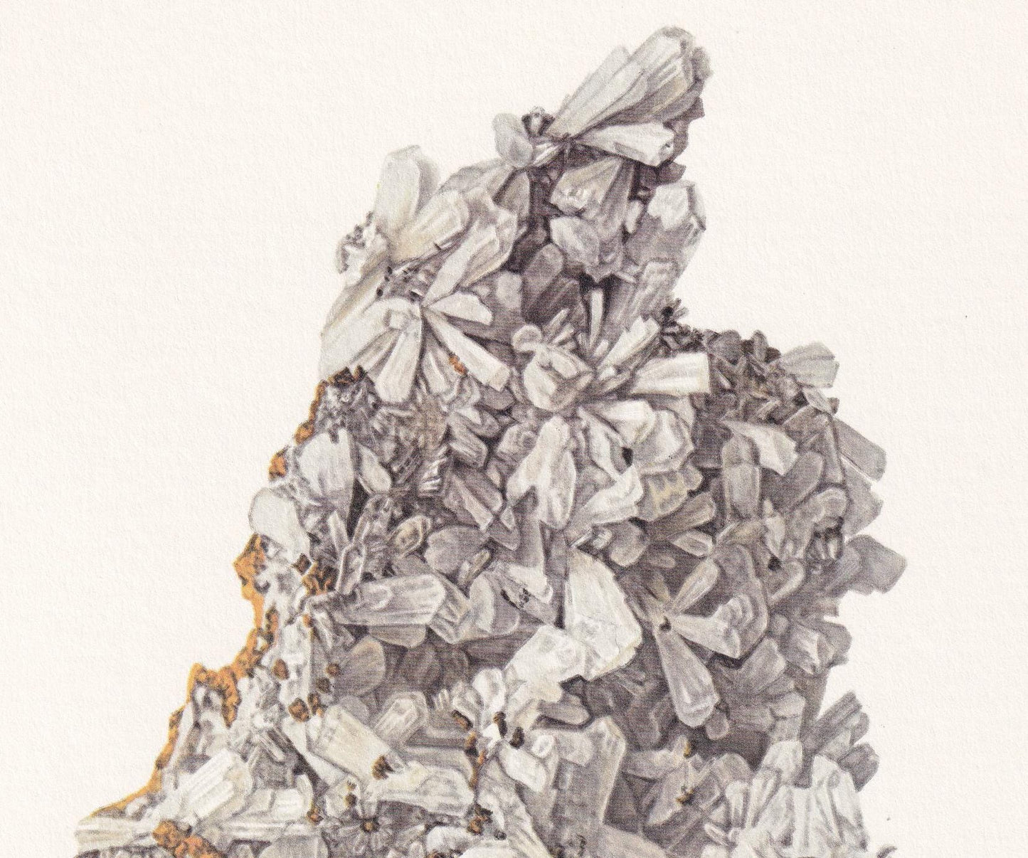 1968 HEMIMORPHITE Print - Mineral Wall Art Gift - Mineralogy Decor - Precious Stones - Vintage Rock Art - Element - 7.5 x 10.6 Inches