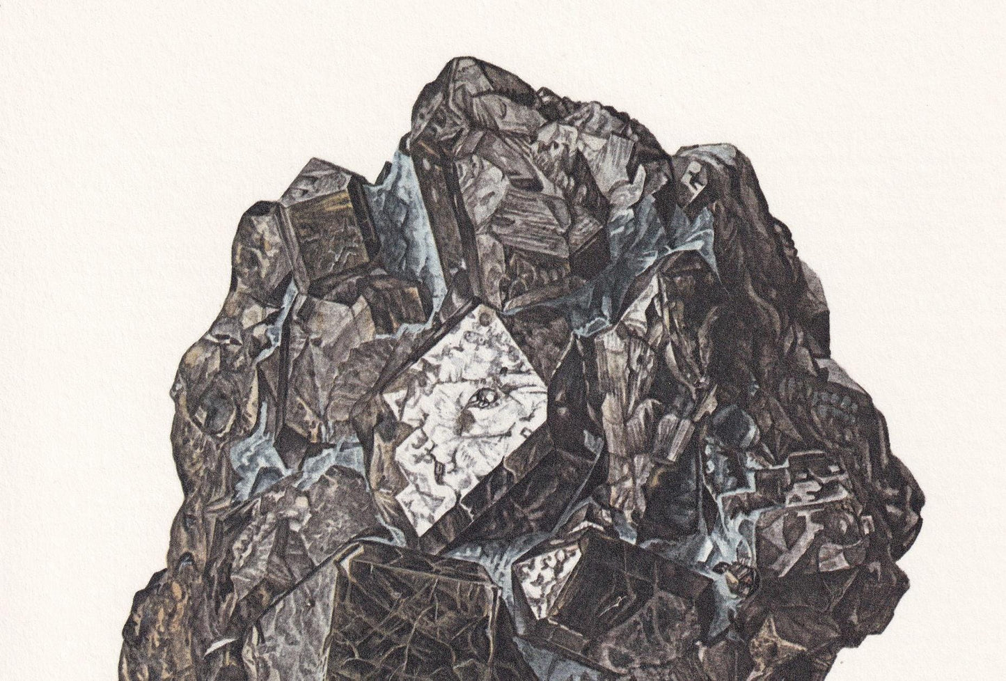 1968 VESUVIANITE (IDOCRASE) Print - Mineral Wall Art Gift - Mineralogy Decor - Precious Stones - Rock Art - Element - 7.5 x 10.6 Inches