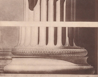 c. 1910 ERECHTHEION TEMPLE COLUMNS, Acropolis - Roman Architecture Print - Roman Greek History - Gift Decor - 8.6 x 12 Inches