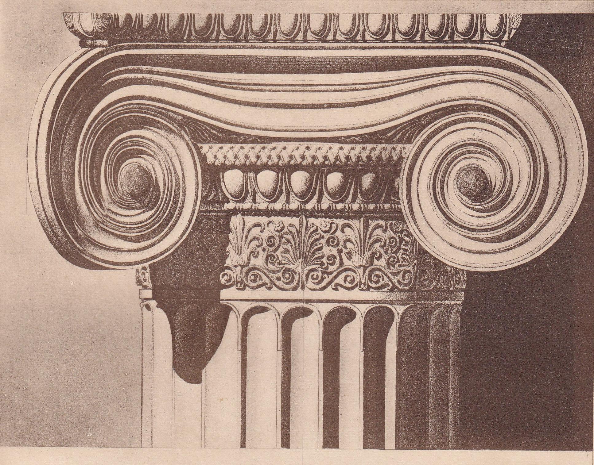 c. 1910 ERECHTHEION TEMPLE COLUMNS, Acropolis - Roman Architecture Print - Roman Greek History - Gift Decor - 8.6 x 12 Inches