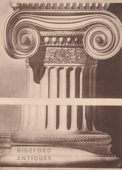 c. 1910 ERECHTHEION TEMPLE COLUMNS, Acropolis - Roman Architecture Print - Roman Greek History - Gift Decor - 8.6 x 12 Inches