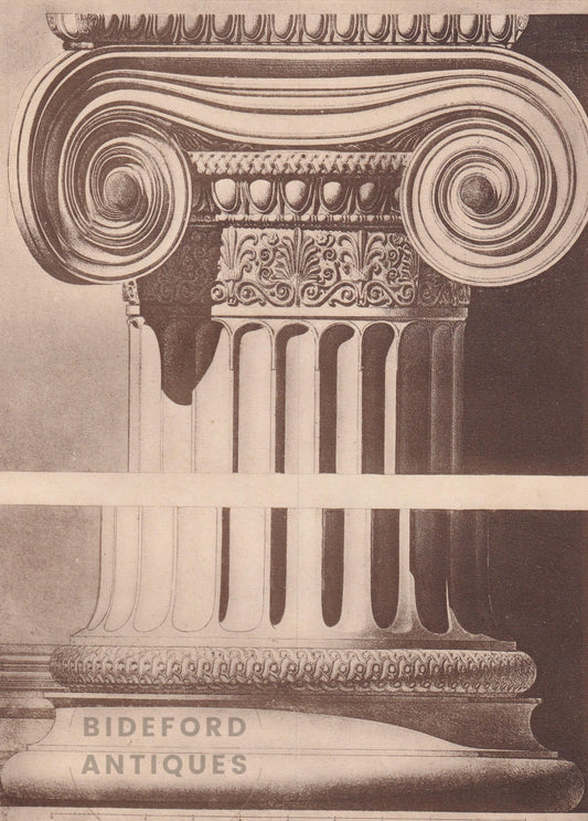 c. 1910 ERECHTHEION TEMPLE COLUMNS, Acropolis - Roman Architecture Print - Roman Greek History - Gift Decor - 8.6 x 12 Inches