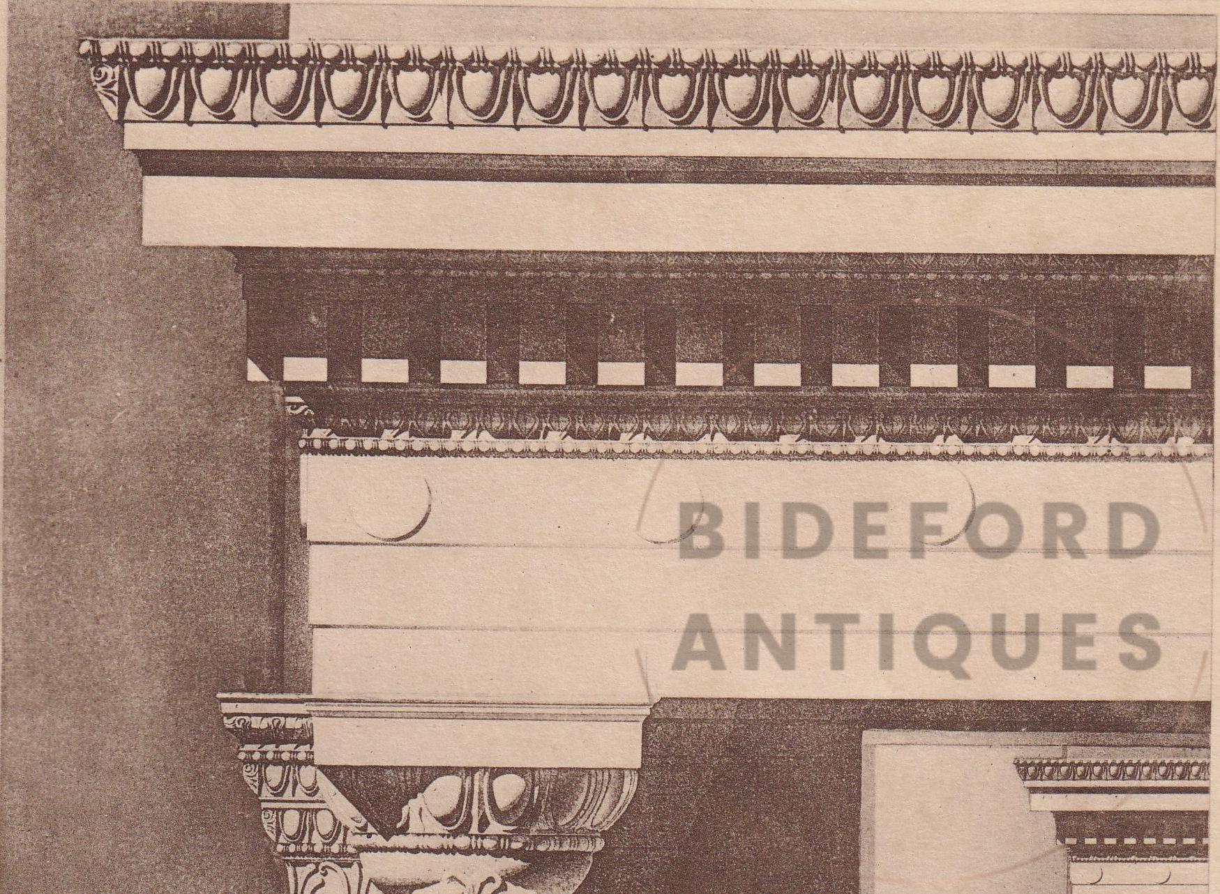 c. 1910 ERECHTHEION CARYATID, ACROPOLIS - Roman Architecture Print - Roman Greek History - Gift Decor - 8.6 x 12 Inches