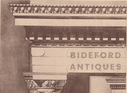 c. 1910 ERECHTHEION CARYATID, ACROPOLIS - Roman Architecture Print - Roman Greek History - Gift Decor - 8.6 x 12 Inches