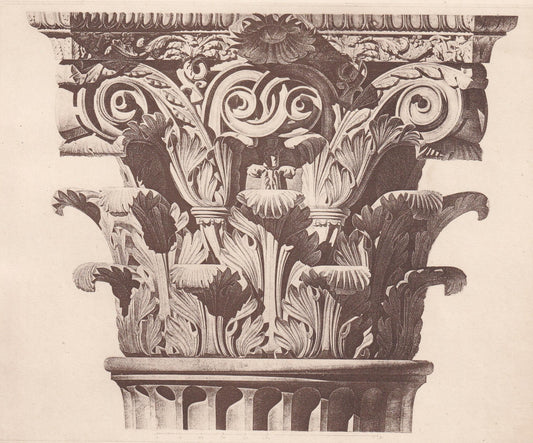 c. 1910 TEMPLE of JUPITER STATOR, Rome, Italy - Roman Architecture Print - Roman Greek History - Gift Decor - 8.6 x 12 Inches