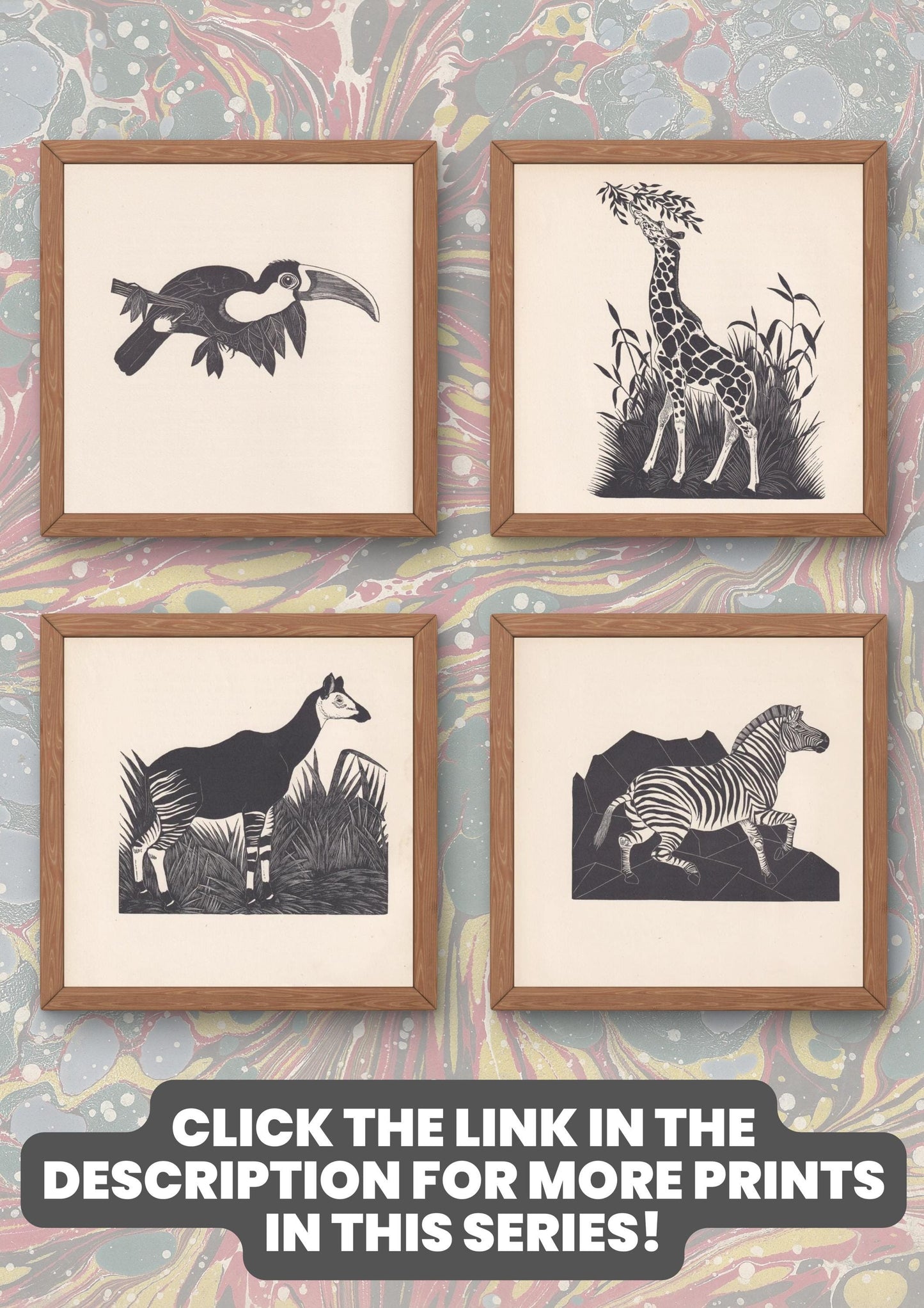 1929 GIANT TORTOISE Print Wood Engraving - Tortoise Wall Art - Tortoise Wood Engraving - Antique Print - 95 Years Old - 7.25 x 8 Inches