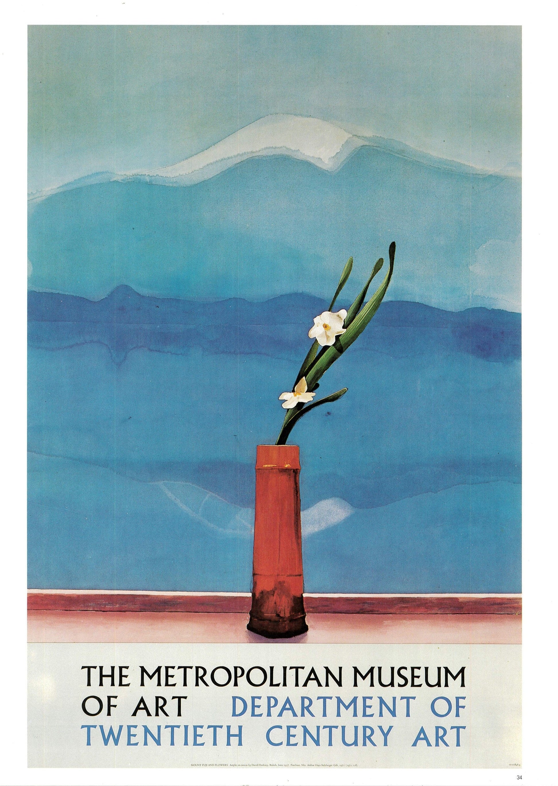 Vintage 1987 DAVID HOCKNEY Print - The Metropolitan Museum, Exhibition Poster - Hockney Wall Art - Hockney Poster - 10.25 x 14 Inches