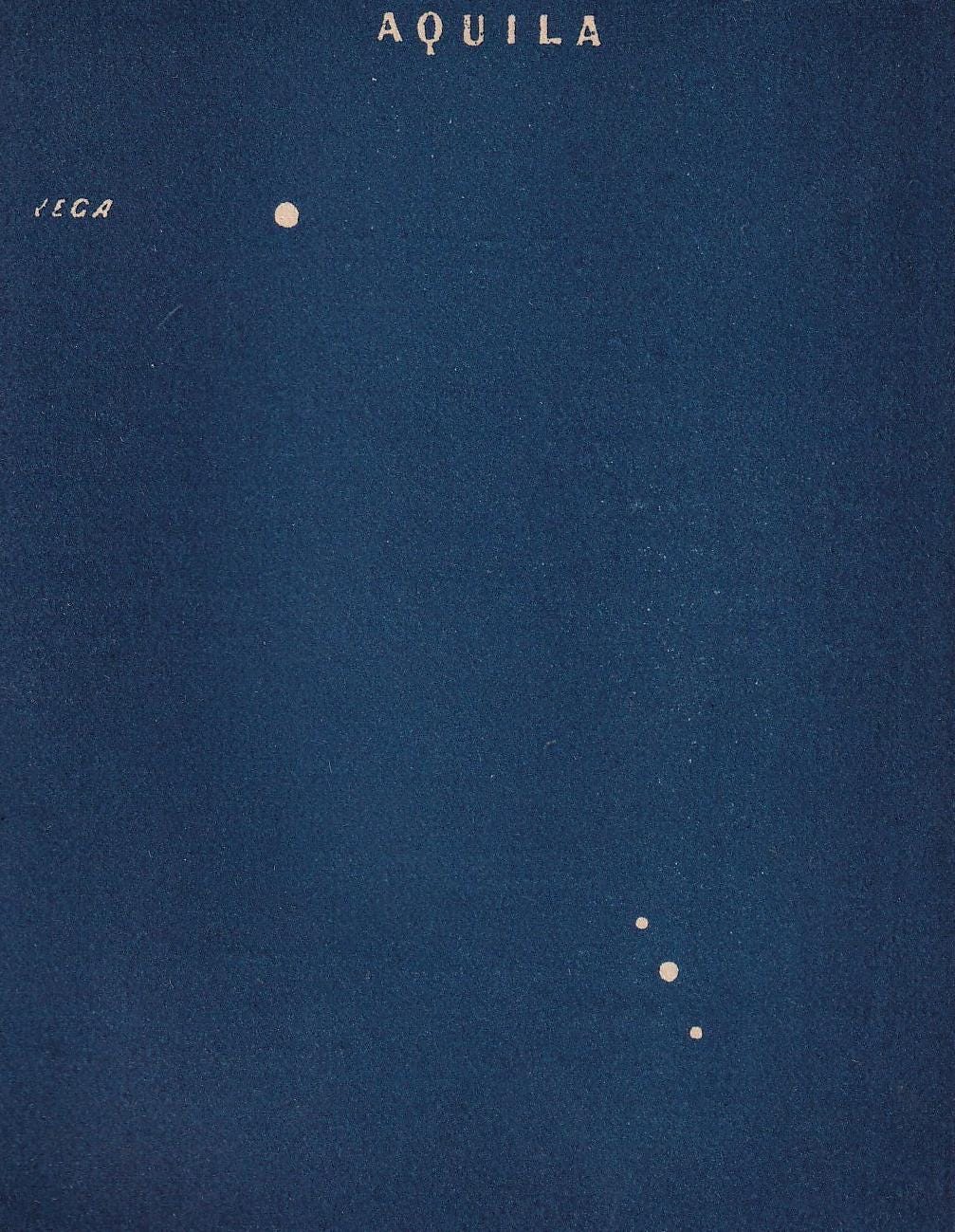 1900 STAR MAP Print - AQUILA - Constellations Wall Art - Antique Astronomy Decor - Original Vintage Print - 4.5 x 5.5 Inches