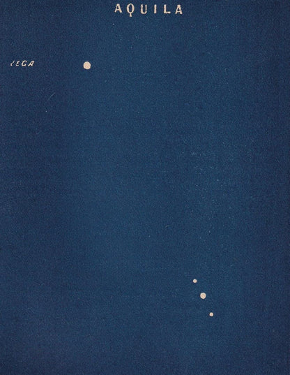 1900 STAR MAP Print - AQUILA - Constellations Wall Art - Antique Astronomy Decor - Original Vintage Print - 4.5 x 5.5 Inches