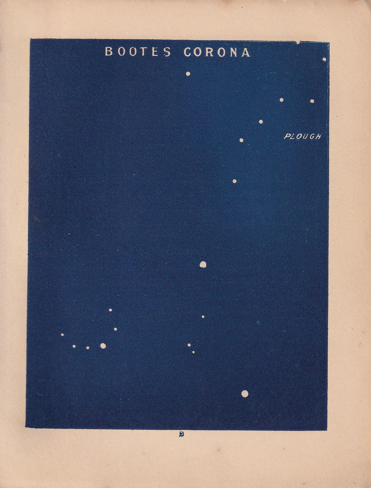 1900 STAR MAP Print - BOOTES Corona - Constellations Wall Art - Antique Astronomy Decor - Original Vintage Print - 4.5 x 5.5 Inches