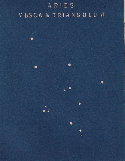 1900 STAR MAP Print - ARIES Musca & Triangulum - Constellations Wall Art - Antique Astronomy Decor - Vintage Print - 4.5 x 5.5 Inches
