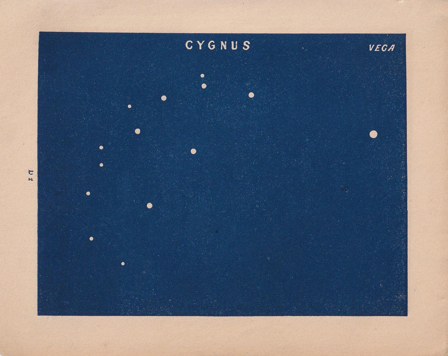 1900 STAR MAP Print - CYGNUS - Constellations Wall Art - Antique Astronomy Decor - Vintage - 4.5 x 5.5 Inches