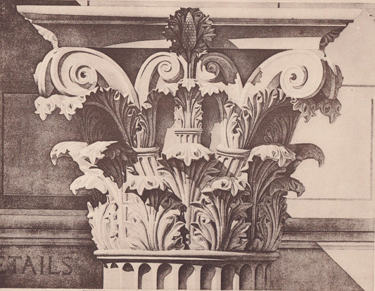 c. 1910 TEMPLE OF VESTA, In Rome - Roman Architecture Print - Roman Greek History - Gift Decor - 8.6 x 12 Inches