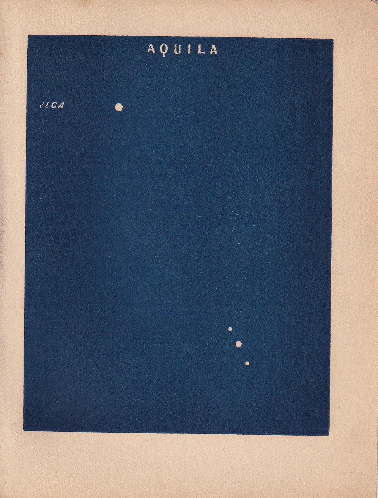 1900 STAR MAP Print - AQUILA - Constellations Wall Art - Antique Astronomy Decor - Original Vintage Print - 4.5 x 5.5 Inches