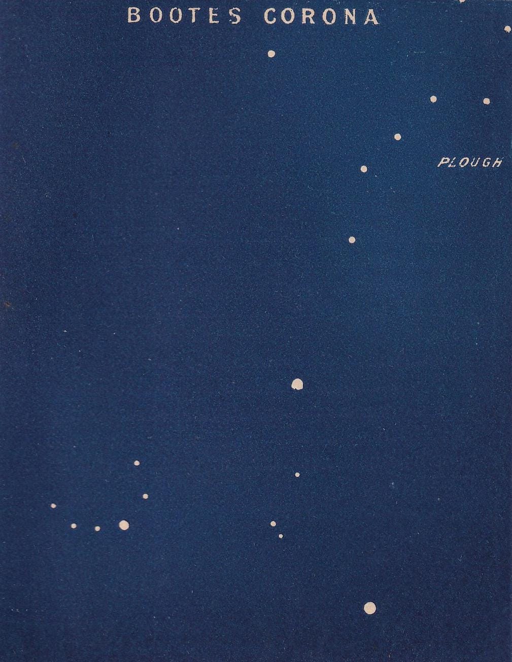 1900 STAR MAP Print - BOOTES Corona - Constellations Wall Art - Antique Astronomy Decor - Original Vintage Print - 4.5 x 5.5 Inches